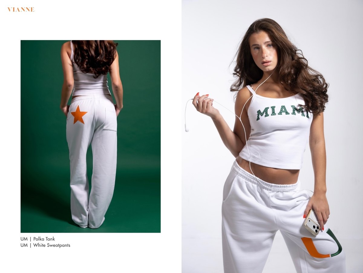 Vianne Clothing collegiate line lookbook layout